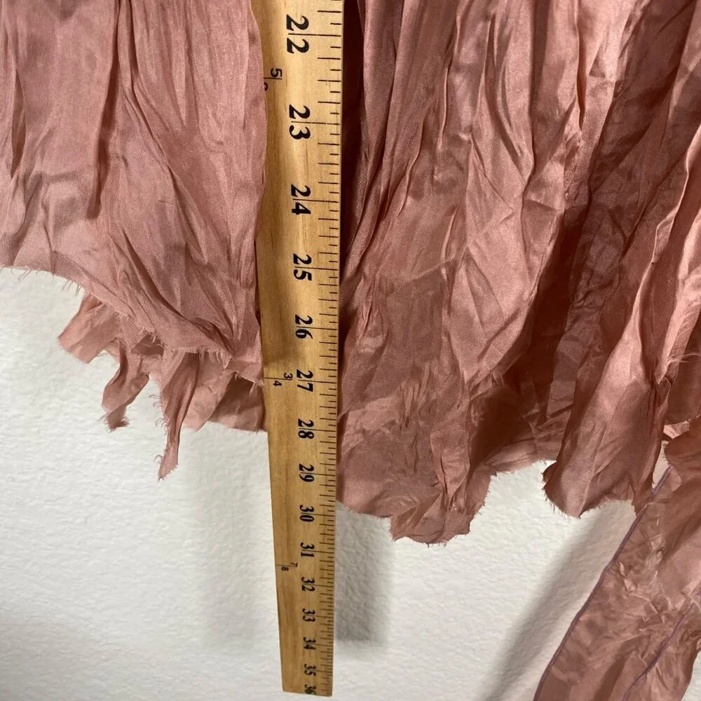 NWT Calma Women's Top Pink Size M Silk Rhinestones Fairy Unique Old Money - Picture 13 of 13